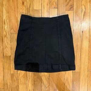 Free People Black Modern Femme Denim Skirt
